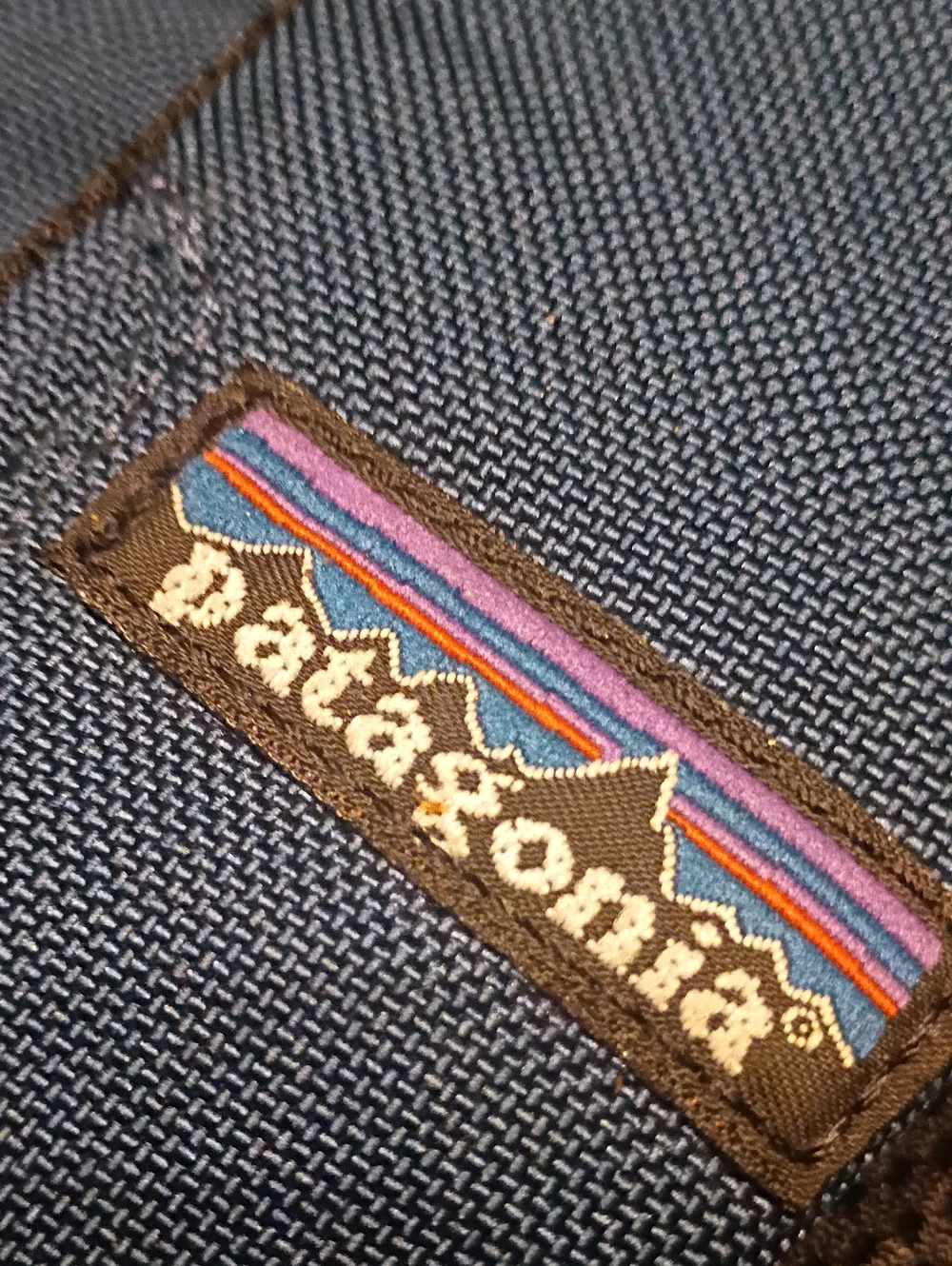 Patagonia Blue Men's Backpack with Vertical Logo Stripe